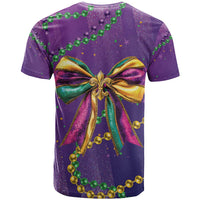 Mardi Gras T Shirt Coquette Bow Glitter Motifs - Wonder Print Shop