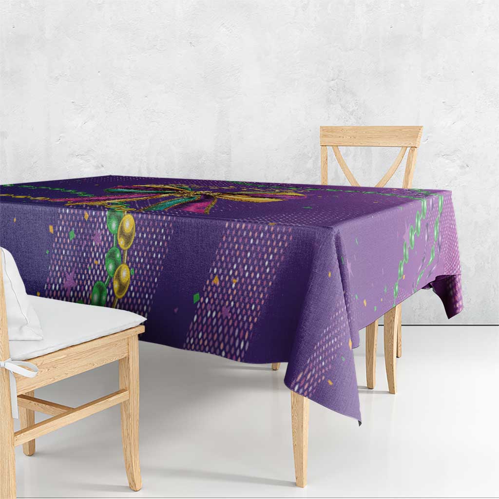 Mardi Gras Tablecloth Coquette Bow Glitter Motifs - Wonder Print Shop