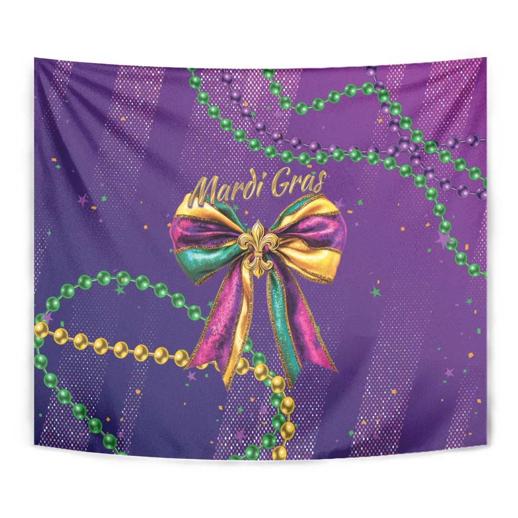 Mardi Gras Tapestry Coquette Bow Glitter Motifs - Wonder Print Shop