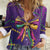 Mardi Gras Women Casual Shirt Coquette Bow Glitter Motifs - Wonder Print Shop