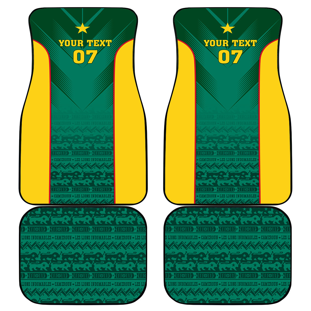 Custom Cameroon Football Car Mats Nations Cup 2024 Les Lions Indomptables LT7 - Wonder Print Shop