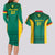 Custom Cameroon Football Couples Matching Long Sleeve Bodycon Dress and Hawaiian Shirt Nations Cup 2024 Les Lions Indomptables LT7 - Wonder Print Shop