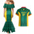 Custom Cameroon Football Couples Matching Mermaid Dress and Hawaiian Shirt Nations Cup 2024 Les Lions Indomptables