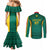 Custom Cameroon Football Couples Matching Mermaid Dress and Long Sleeve Button Shirt Nations Cup 2024 Les Lions Indomptables