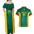 Custom Cameroon Football Couples Matching Off Shoulder Maxi Dress and Hawaiian Shirt Nations Cup 2024 Les Lions Indomptables