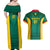 Custom Cameroon Football Couples Matching Off Shoulder Maxi Dress and Hawaiian Shirt Nations Cup 2024 Les Lions Indomptables LT7 - Wonder Print Shop
