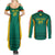 Custom Cameroon Football Couples Matching Summer Maxi Dress and Long Sleeve Button Shirt Nations Cup 2024 Les Lions Indomptables LT7 - Wonder Print Shop