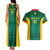 Custom Cameroon Football Couples Matching Tank Maxi Dress and Hawaiian Shirt Nations Cup 2024 Les Lions Indomptables