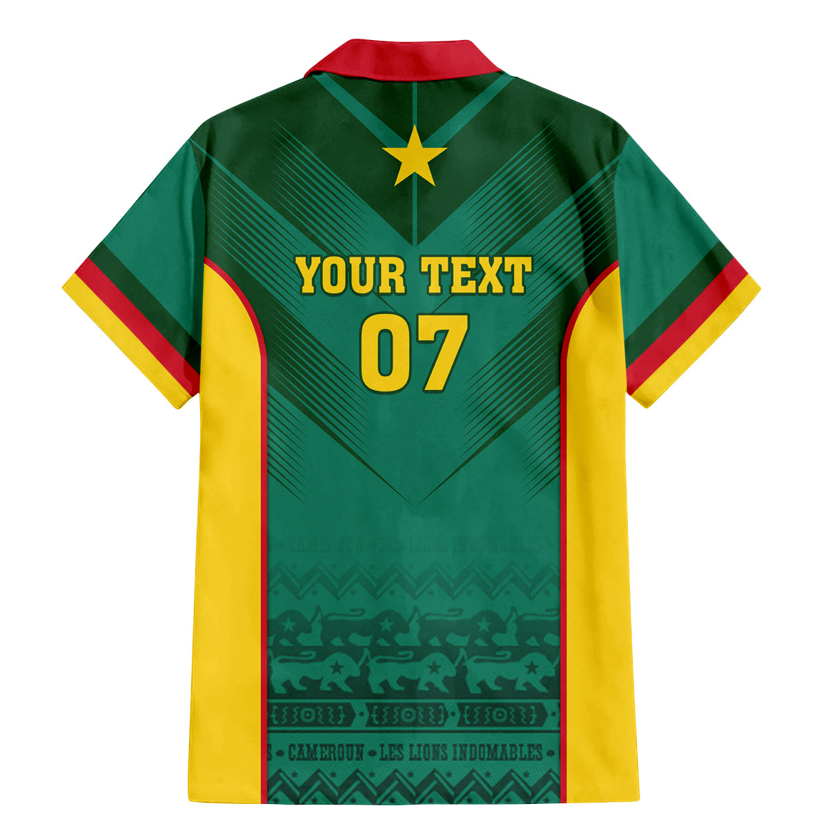 Custom Cameroon Football Family Matching Mermaid Dress and Hawaiian Shirt Nations Cup 2024 Les Lions Indomptables LT7 - Wonder Print Shop