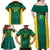 Custom Cameroon Football Family Matching Off Shoulder Maxi Dress and Hawaiian Shirt Nations Cup 2024 Les Lions Indomptables