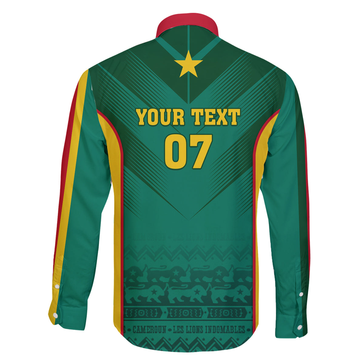 Custom Cameroon Football Family Matching Off Shoulder Maxi Dress and Hawaiian Shirt Nations Cup 2024 Les Lions Indomptables LT7 - Wonder Print Shop