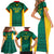 Custom Cameroon Football Family Matching Short Sleeve Bodycon Dress and Hawaiian Shirt Nations Cup 2024 Les Lions Indomptables