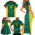 Custom Cameroon Football Family Matching Short Sleeve Bodycon Dress and Hawaiian Shirt Nations Cup 2024 Les Lions Indomptables - Wonder Print Shop