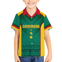 Custom Cameroon Football Family Matching Summer Maxi Dress and Hawaiian Shirt Nations Cup 2024 Les Lions Indomptables - Wonder Print Shop