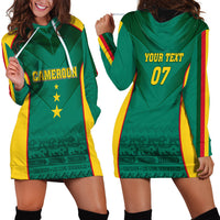 Custom Cameroon Football Hoodie Dress Nations Cup 2024 Les Lions Indomptables - Wonder Print Shop