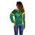 Custom Cameroon Football Off Shoulder Sweater Nations Cup 2024 Les Lions Indomptables - Wonder Print Shop