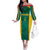 Custom Cameroon Football Off The Shoulder Long Sleeve Dress Nations Cup 2024 Les Lions Indomptables