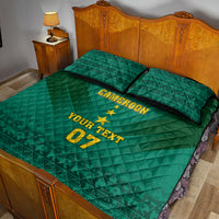 Custom Cameroon Football Quilt Bed Set Nations Cup 2024 Les Lions Indomptables - Wonder Print Shop