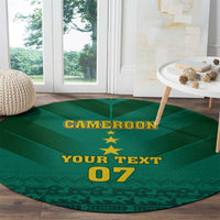 Custom Cameroon Football Round Carpet Nations Cup 2024 Les Lions Indomptables