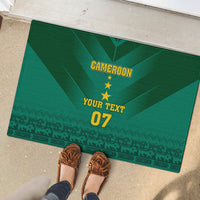Custom Cameroon Football Rubber Doormat Nations Cup 2024 Les Lions Indomptables - Wonder Print Shop