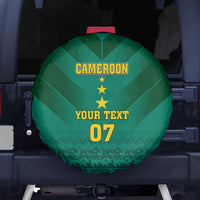 Custom Cameroon Football Spare Tire Cover Nations Cup 2024 Les Lions Indomptables - Wonder Print Shop