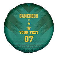 Custom Cameroon Football Spare Tire Cover Nations Cup 2024 Les Lions Indomptables - Wonder Print Shop