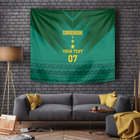 Custom Cameroon Football Tapestry Nations Cup 2024 Les Lions Indomptables - Wonder Print Shop