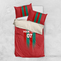 Custom Morocco Football Bedding Set Nations Cup 2024 Atlas Lions LT7 - Wonder Print Shop