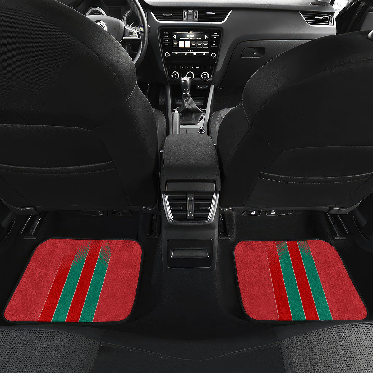 Custom Morocco Football Car Mats Nations Cup 2024 Atlas Lions LT7 - Wonder Print Shop