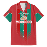 Custom Morocco Football Hawaiian Shirt Nations Cup 2024 Atlas Lions - Wonder Print Shop