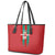 Custom Morocco Football Leather Tote Bag Nations Cup 2024 Atlas Lions - Wonder Print Shop