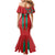 Custom Morocco Football Mermaid Dress Nations Cup 2024 Atlas Lions - Wonder Print Shop