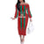 Custom Morocco Football Off The Shoulder Long Sleeve Dress Nations Cup 2024 Atlas Lions - Wonder Print Shop