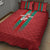 Custom Morocco Football Quilt Bed Set Nations Cup 2024 Atlas Lions