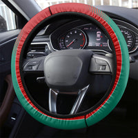 Custom Morocco Football Steering Wheel Cover Nations Cup 2024 Atlas Lions - Wonder Print Shop