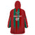 Custom Morocco Football Wearable Blanket Hoodie Nations Cup 2024 Atlas Lions - Wonder Print Shop