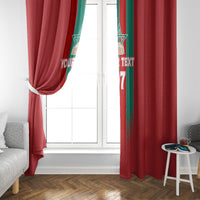 Custom Morocco Football Window Curtain Nations Cup 2024 Atlas Lions - Wonder Print Shop