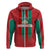 Custom Morocco Football Zip Hoodie Nations Cup 2024 Atlas Lions - Wonder Print Shop