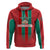 Custom Morocco Football Zip Hoodie Nations Cup 2024 Atlas Lions - Wonder Print Shop