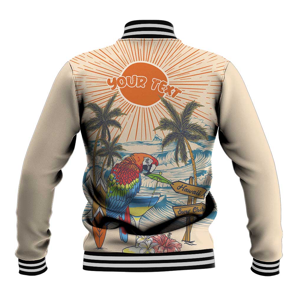 Personalized Christmas In July - Hawaii Retro Baseball Jacket Lost In Parrot-dise