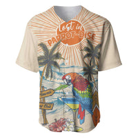 Personalized Christmas In July - Hawaii Retro Baseball Jersey Lost In Parrot-dise