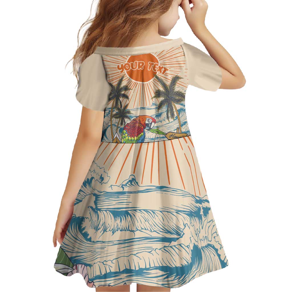 Personalized Christmas In July - Hawaii Retro Family Matching Long Sleeve Bodycon Dress and Hawaiian Shirt Lost In Parrot-dise