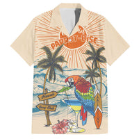 Personalized Christmas In July - Hawaii Retro Family Matching Tank Maxi Dress and Hawaiian Shirt Lost In Parrot-dise
