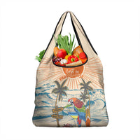 Christmas In July - Hawaii Retro Grocery Bag Lost In Parrot-dise