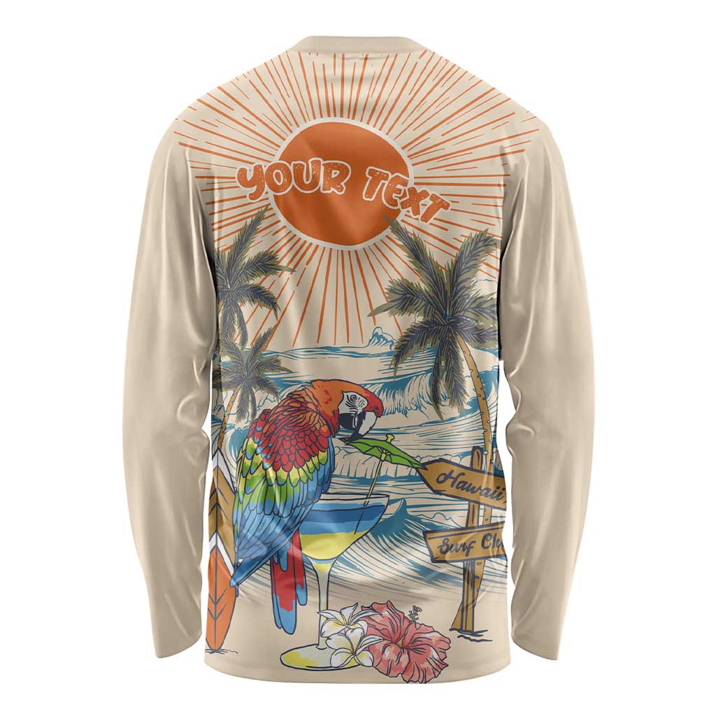 Personalized Christmas In July - Hawaii Retro Long Sleeve Shirt Lost In Parrot-dise