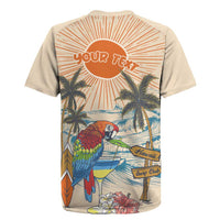 Personalized Christmas In July - Hawaii Retro Rugby Jersey Lost In Parrot-dise