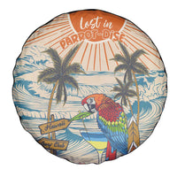 Christmas In July - Hawaii Retro Spare Tire Cover Lost In Parrot-dise