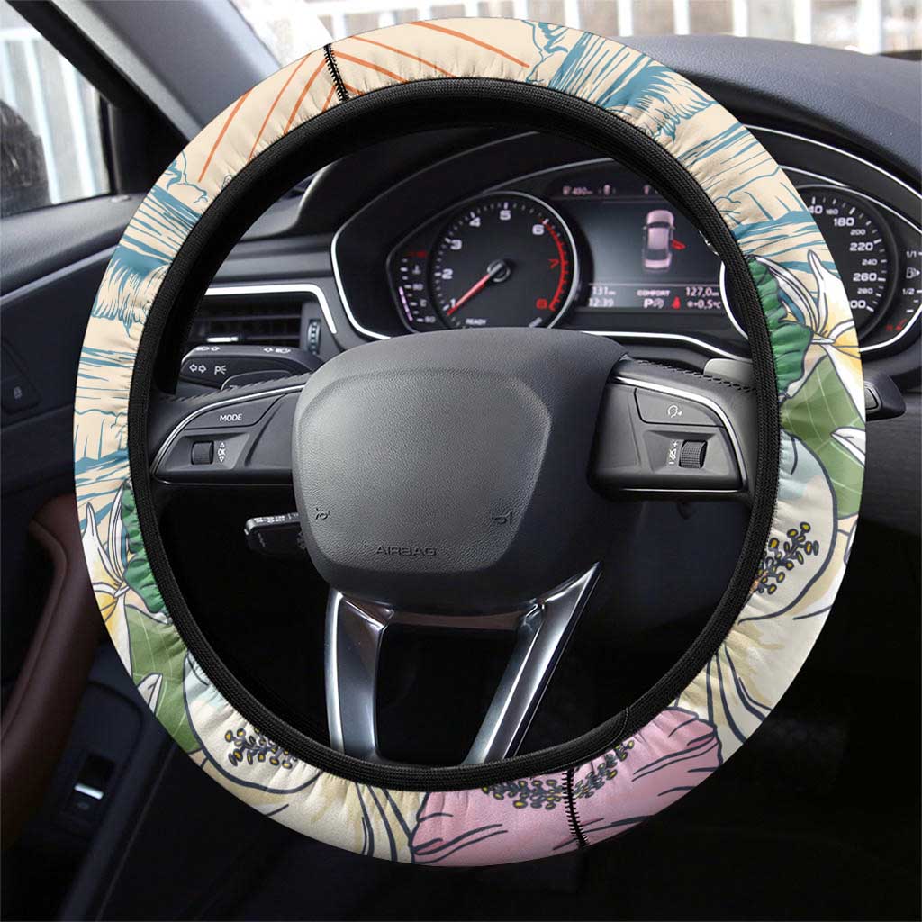 Christmas In July - Hawaii Retro Steering Wheel Cover Lost In Parrot-dise