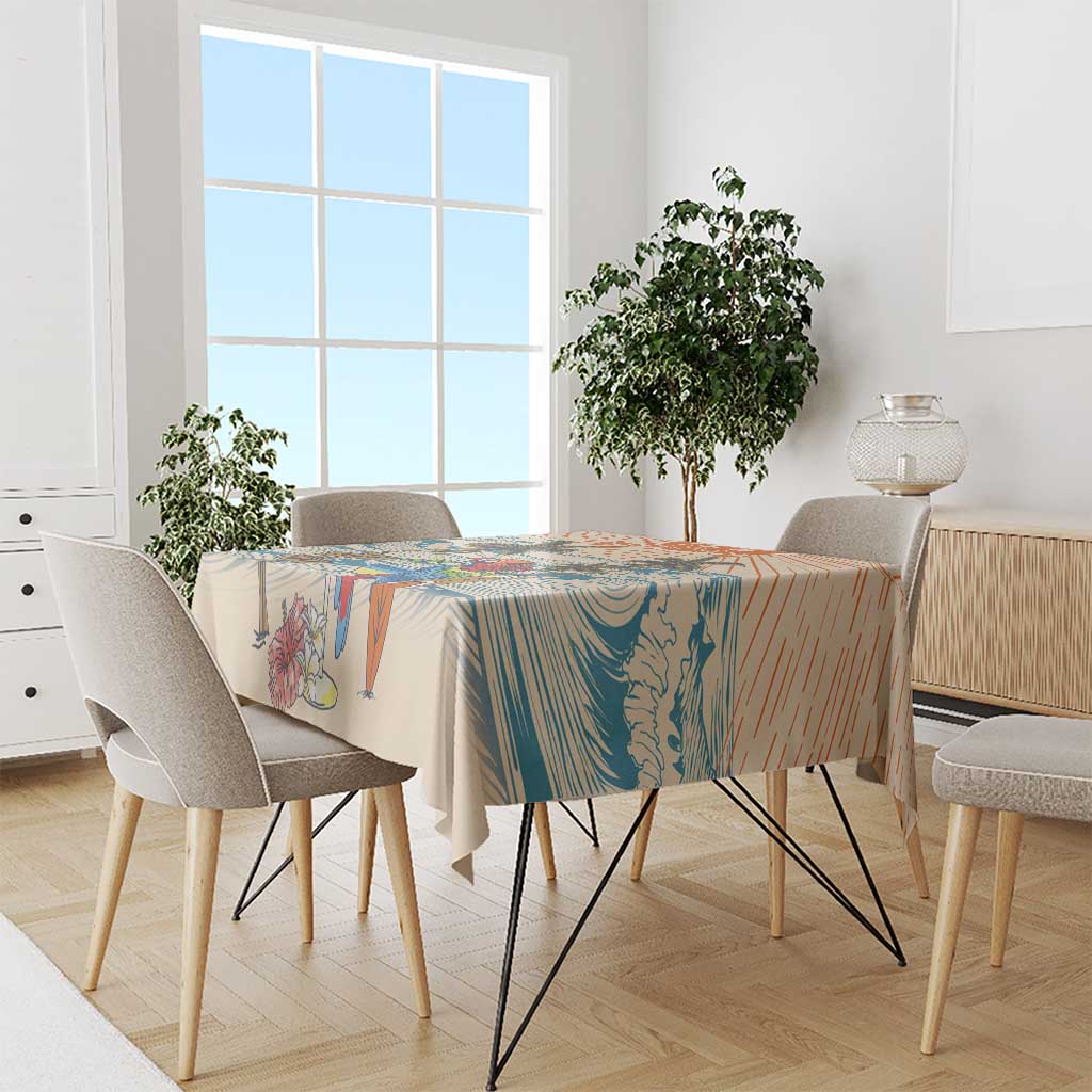 Christmas In July - Hawaii Retro Tablecloth Lost In Parrot-dise