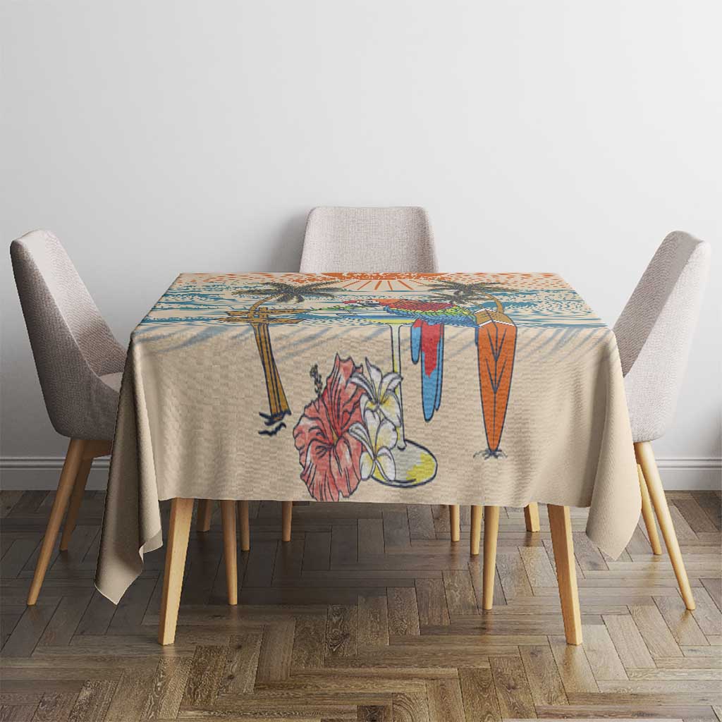 Christmas In July - Hawaii Retro Tablecloth Lost In Parrot-dise